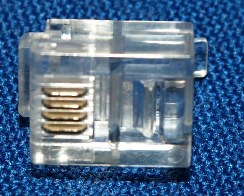 RJ-11 telephone-style plug end
