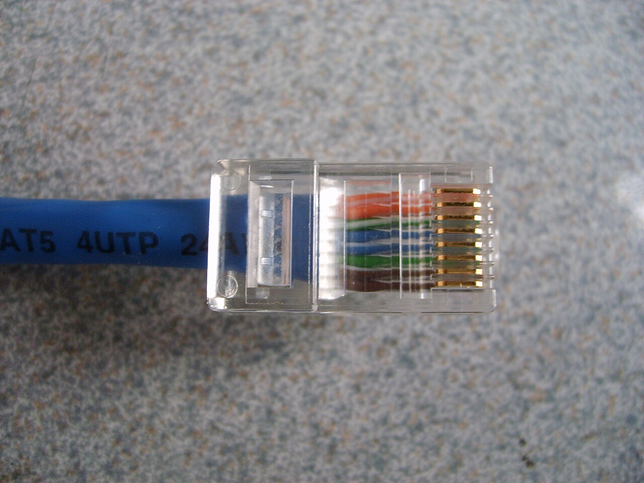 RJ-45 8P8C Ethernet plug end